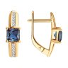 Серьги из золота с бриллиантами и александритами (Арт.51-220-02379-1)