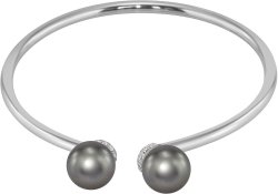 Браслет из серебра с жемчугом и кристаллом swarovski (Арт.abb-3-10-31-s)