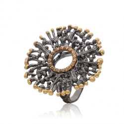 Серебряное кольцо BEAVERS с цирконом 1870cr_ox