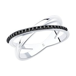 Кольцо из серебра с фианитами (Арт.94013554)