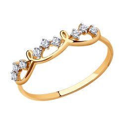 Кольцо из золота с фианитами (Арт.019002)