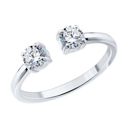 Кольцо из серебра с фианитами (Арт.94013674)