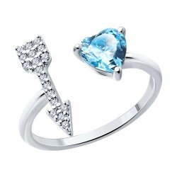 Кольцо из серебра с фианитами (Арт.94013904)