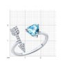 Кольцо из серебра с фианитами (Арт.94013904)