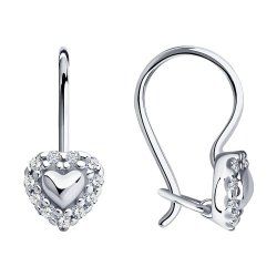 Серьги из серебра с фианитами (Арт.94021303)