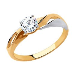 Кольцо из золота с фианитом (Арт.018321-4)