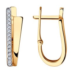 Серьги из золота с фианитами (Арт.028495)