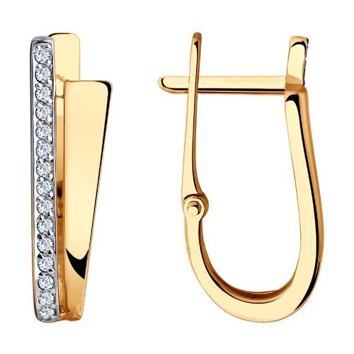 Серьги из золота с фианитами (Арт.028495)