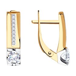 Серьги из золота с фианитами (Арт.029012)