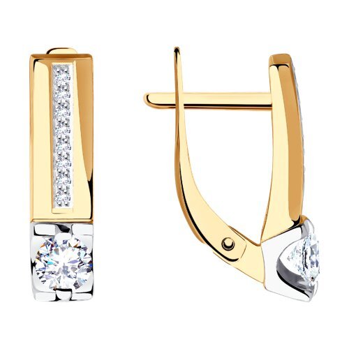 Серьги из золота с фианитами (Арт.029012)