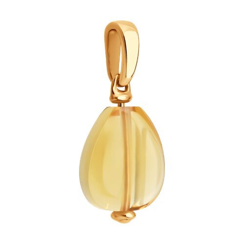Подвеска золотая пробы 585 с цитрином (Арт.733023)