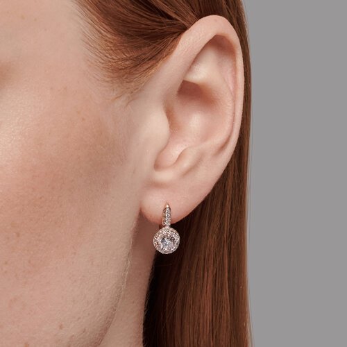 Золотые серьги с фианитами «Сияние совершенства» (арт. 0200209)