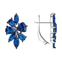Серьги из серебра с фианитами (Арт.94026059)