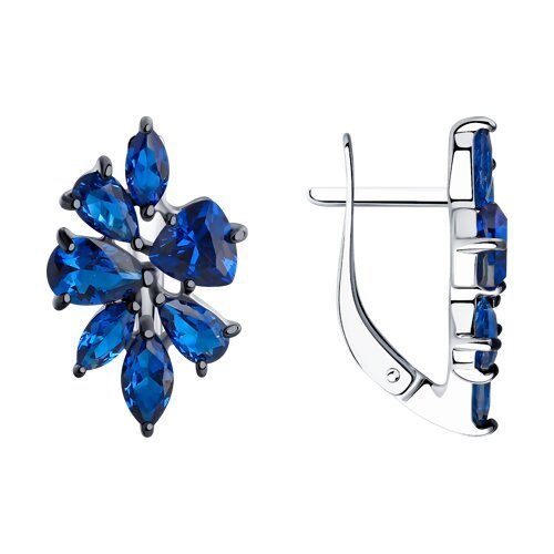Серьги из серебра с фианитами (Арт.94026059)