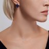 Серьги из серебра с фианитами (Арт.94026059)