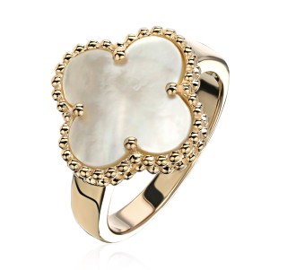 Кольцо золотое с жемчугом «Stylish Clover» Estet (арт.01К4314170-3)