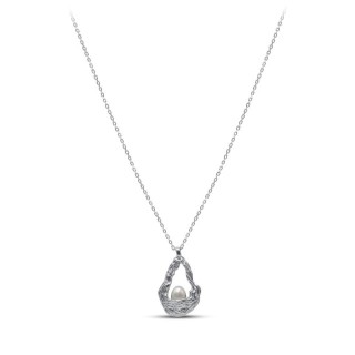 Ожерелье серебряное с жемчугом «Крылья» Myjewels (арт.0522)