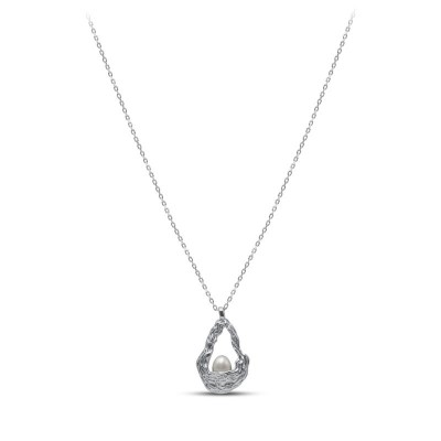 Ожерелье серебряное с жемчугом «Крылья» Myjewels (арт.0522)