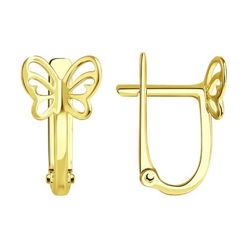 Серьги из желтого золота (Арт.029059-2)