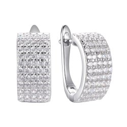 Серьги из серебра с фианитом (Арт.mp-e00300-x-w-x-x-w)