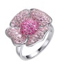 Кольцо серебряное с фианитами «Flower Blossom» Fresh Jewelry (арт.MP-R00837-X-W-R3-X-RC)