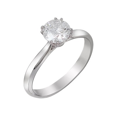 Кольцо с бриллиантом из белого золота «Eternity Elegance» Estet (арт.01К6711359)