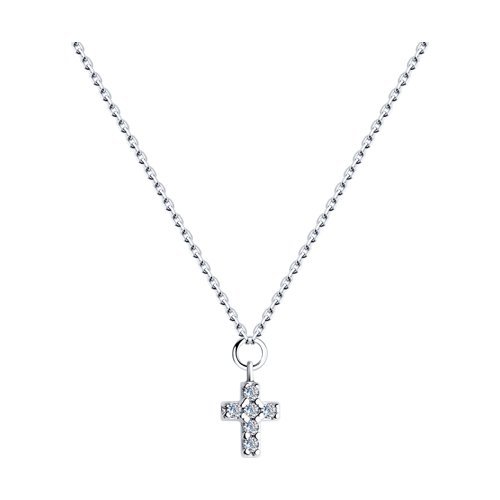 Колье из серебра с фианитами (Арт.94070562)