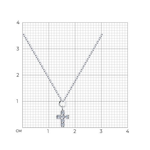 Колье из серебра с фианитами (Арт.94070562)