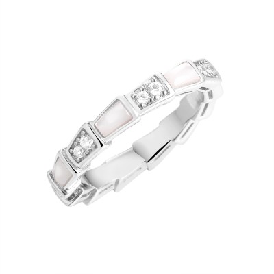 Кольцо с жемчугом и фианитами «Smart Shine» серебро 925 Fresh Jewelry (арт.PI-R04556-X-W-PN-X-W)
