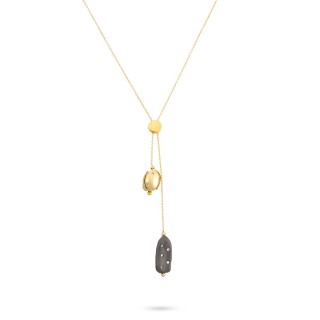 Ожерелье серебряное с кубическим цирконием «Affetto Дуэт оттенков» Fresh Jewelry (арт.RB-N324-2-X-BL-X-X-W)