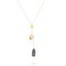 Ожерелье серебряное с кубическим цирконием «Affetto Дуэт оттенков» Fresh Jewelry (арт.RB-N324-2-X-BL-X-X-W)