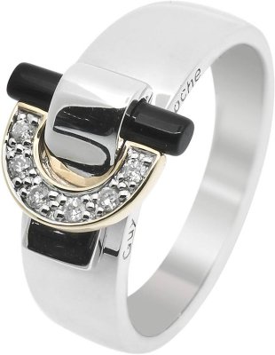 Кольцо из золота с бриллиантом и ониксом (Арт.tg049bdb3)