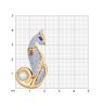 Брошь золотая пробы 585 с жемчугом (Арт.794010)
