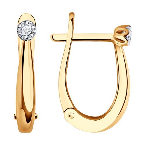 Серьги из золота с бриллиантами (Арт.1022086)