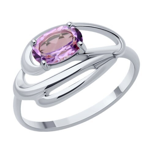 Кольцо из серебра с аметистом (Арт.94-310-00174-2)