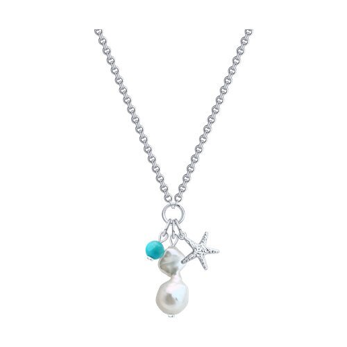 Колье из серебра с полудрагоценными вставками (Арт.94-370-00026-1)