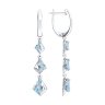 Серьги из серебра с топазами (Арт.92021984)