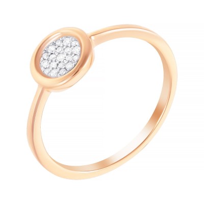 Кольцо с бриллиантами «Pink Halo» из золота JVG (арт.MR89650-RG_KO_PINK)