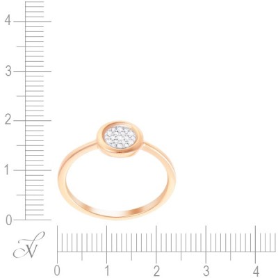 Кольцо с бриллиантами «Pink Halo» из золота JVG (арт.MR89650-RG_KO_PINK)