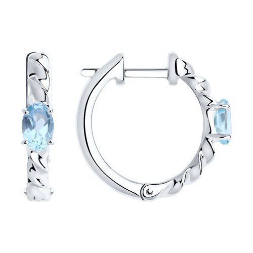 Серьги из серебра с топазами (Арт.92022281)