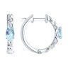 Серьги из серебра с топазами (Арт.92022281)