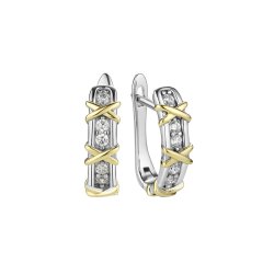 Серьги из серебра с фианитом (Арт.cz-e01471-x-wl-w-x-x)