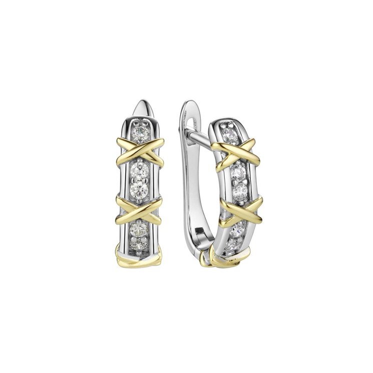 Серьги из серебра с фианитом (Арт.cz-e01471-x-wl-w-x-x)
