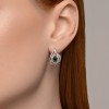 Серьги из серебра с фианитами «Изумрудное Перо» Соколов (арт.94026502)