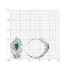 Серьги из серебра с фианитами «Изумрудное Перо» Соколов (арт.94026502)
