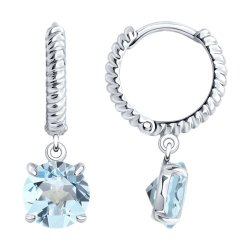 Серьги из серебра с топазами (Арт.92022928)