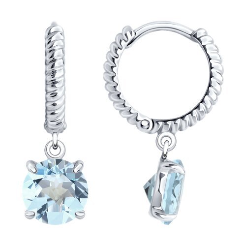Серьги из серебра с топазами (Арт.92022928)