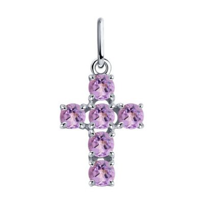 Подвеска из серебра с аметистами (Арт.92030716)