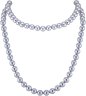 Ожерелье из ювелирного сплава с жемчугом и кристаллом swarovski (Арт.22l-ms-17)