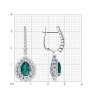 Серьги из белого золота с бриллиантами и изумрудами (Арт.3020560-3)
